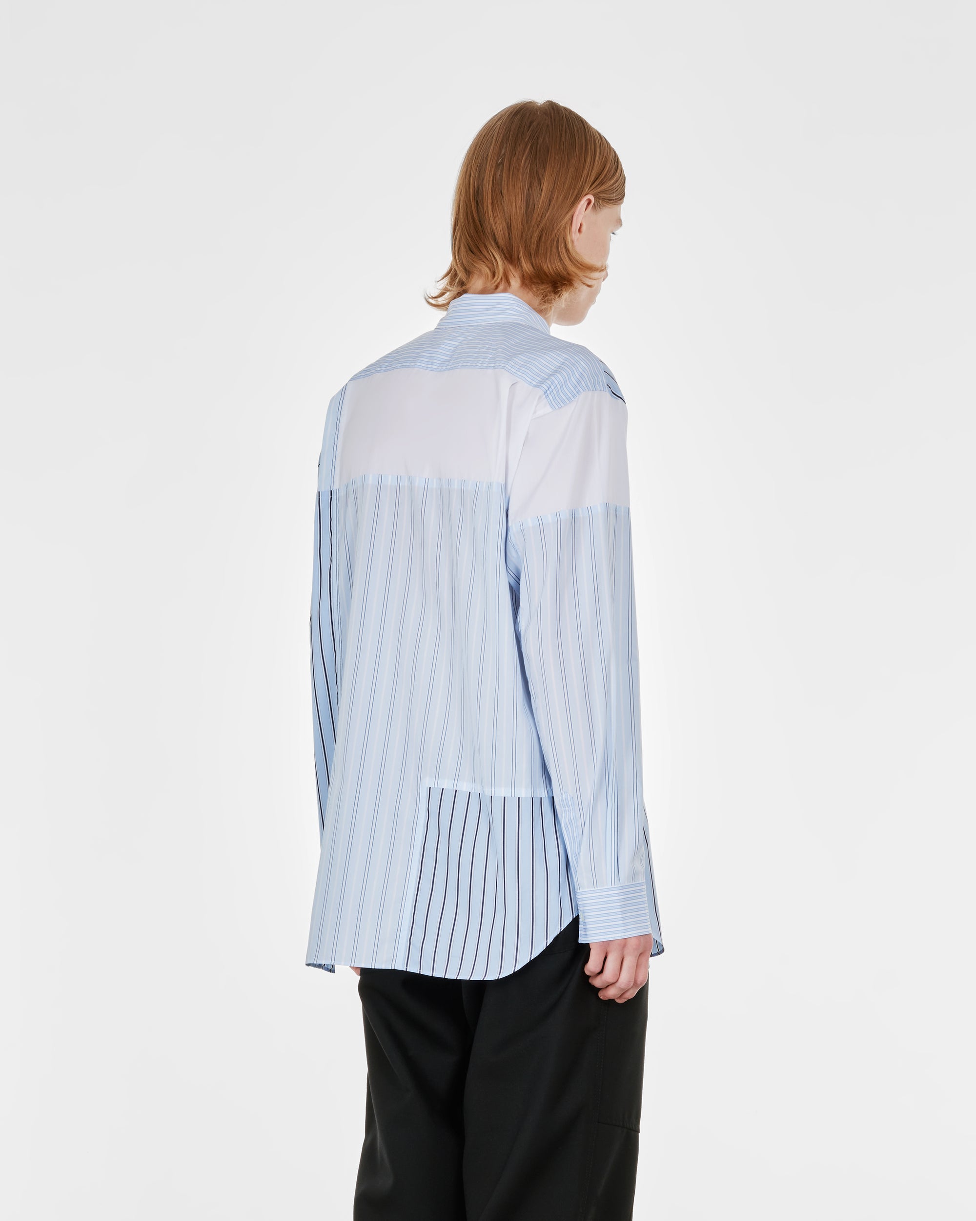 CDG Shirt - Men's Cotton Stripe Poplin Shirt - (White) view 4