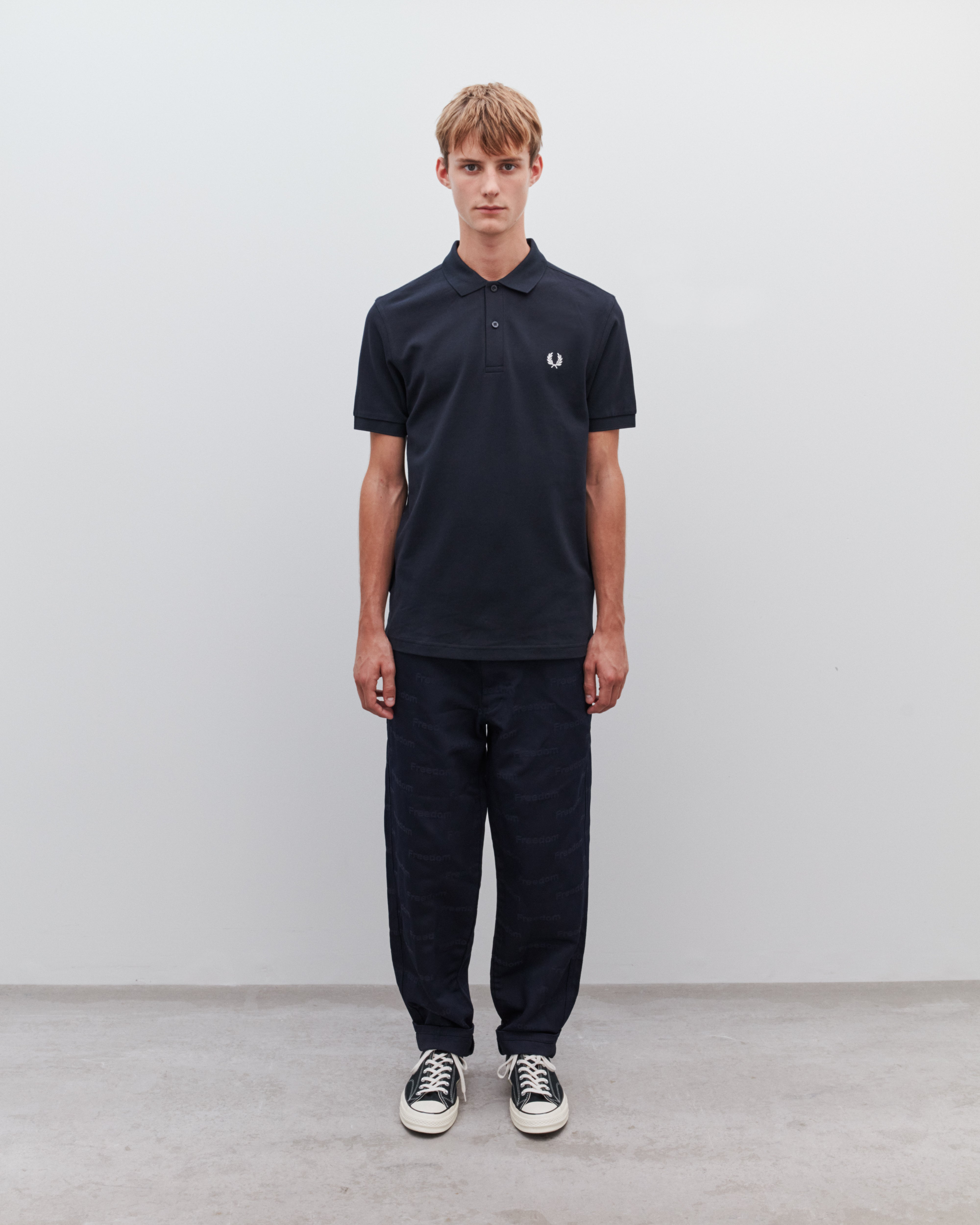 トップス CDG HOMME Tanaka Knit Polo Shirt Navy L CDG Play Mens Polo Knit navy - LABELS