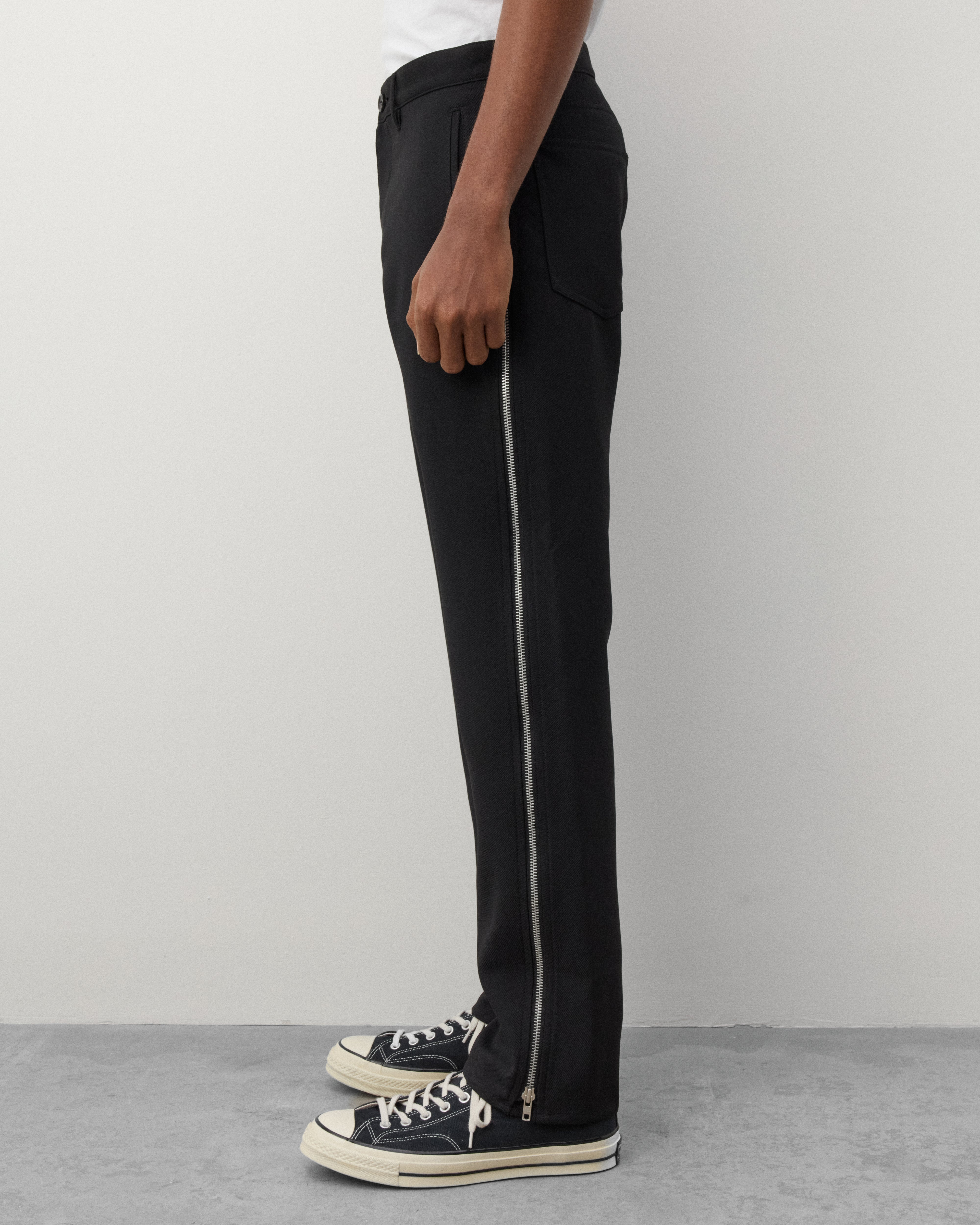 CDG Shirt: Men's Zip Trousers (Black) | DSMNY E-SHOP