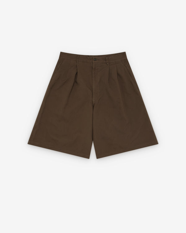 CDG Shirt - Men's Pleated Wide Leg Shorts - (Olive)