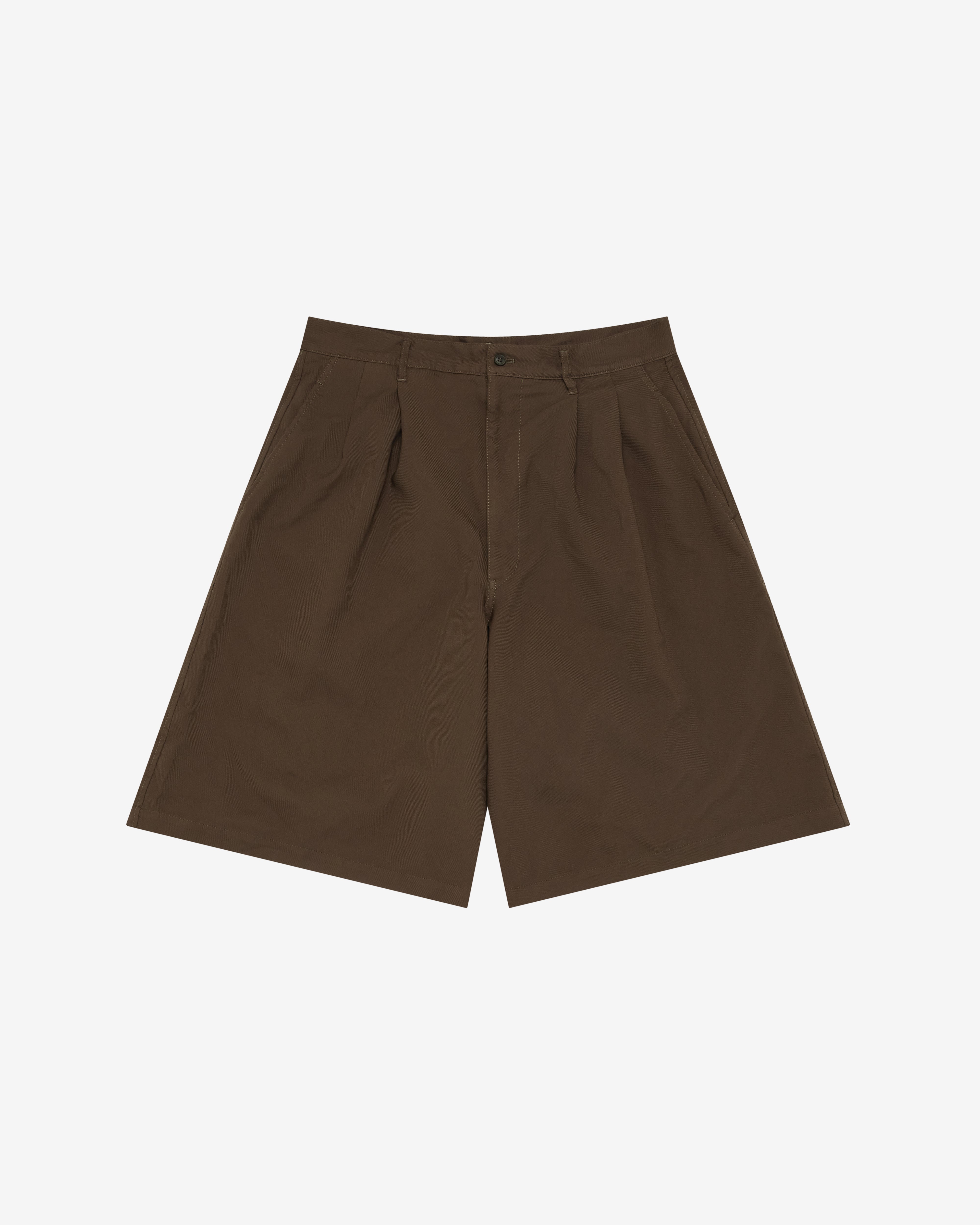 パンツ 26ss CDG SHIRT polyester twill Shorts CDG Shirt: Men's Pleated Wide Leg Shorts (Olive) | DSMNY E-SHOP