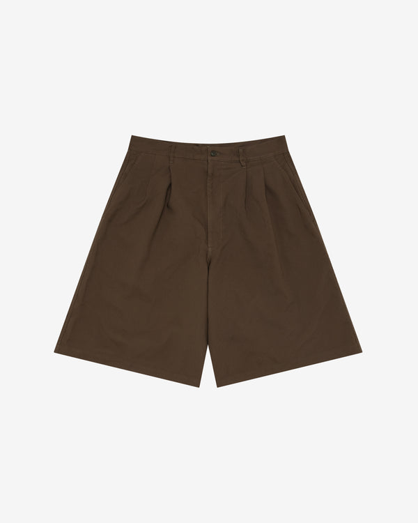 CDG Shirt - Men's Pleated Wide Leg Shorts - (Olive)