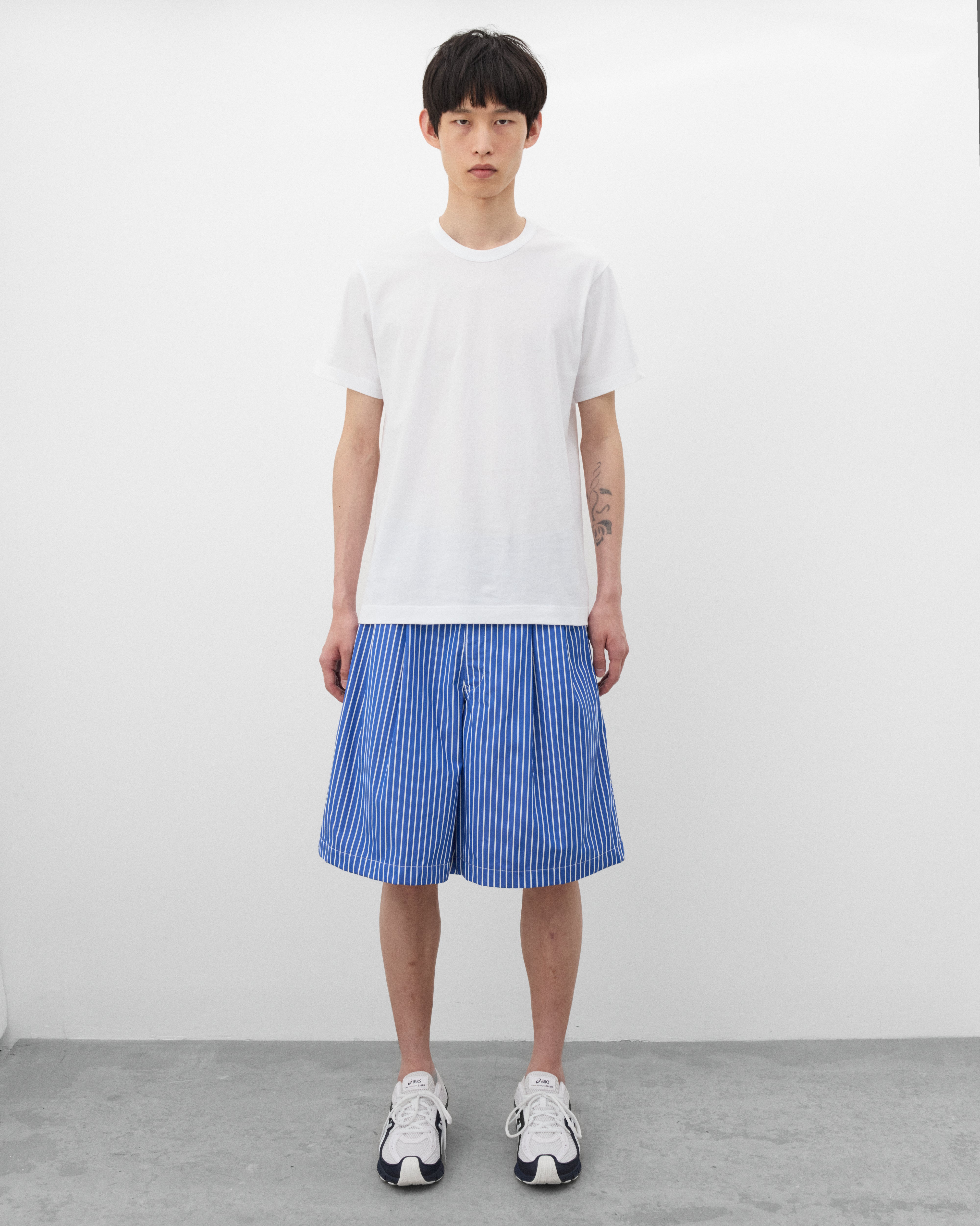 CDG Shirt: Men's Striped Shorts (Blue/White) | DSMNY E-SHOP