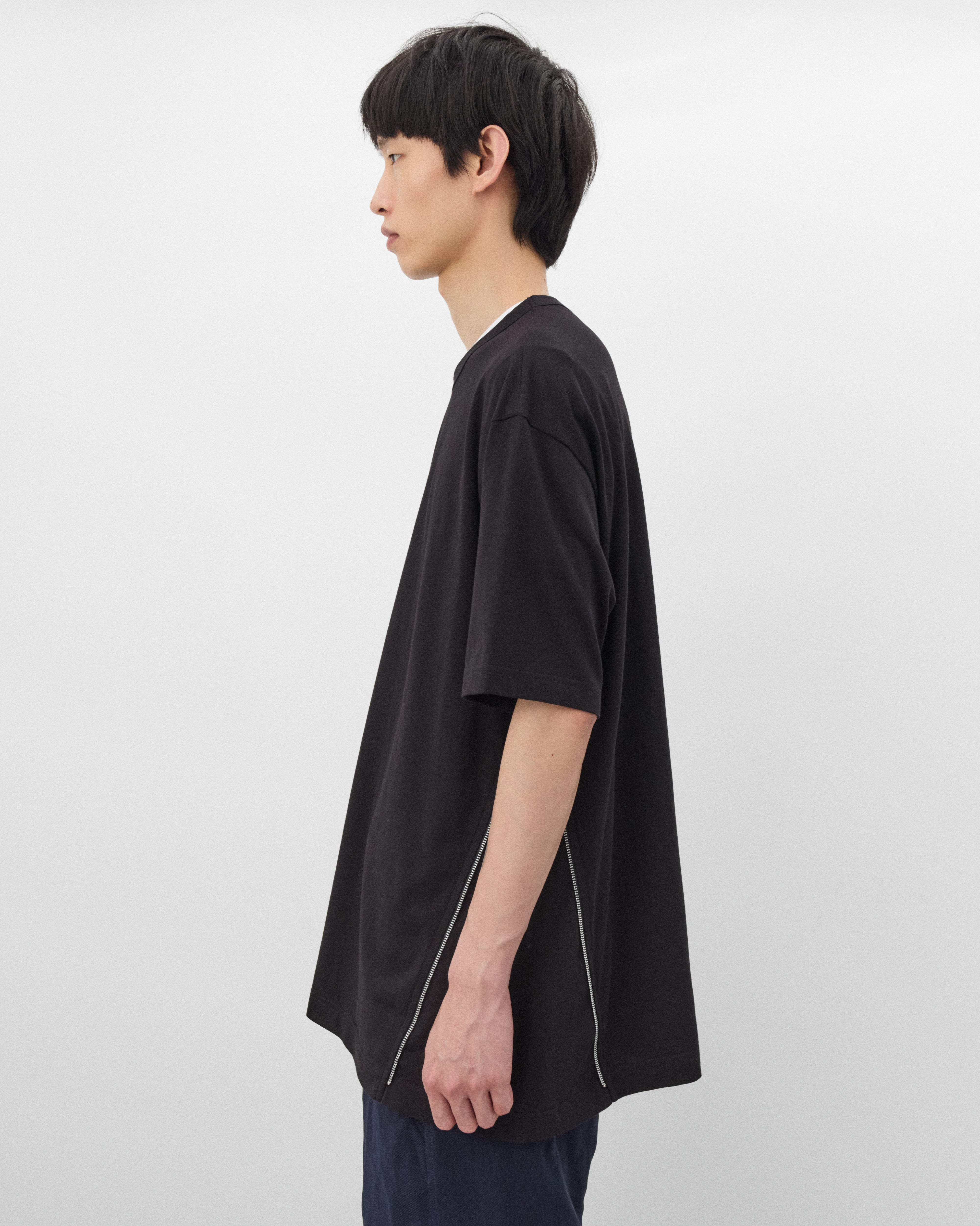 CDG Shirt: Men's Zip T-Shirt (Black) | DSMNY E-SHOP