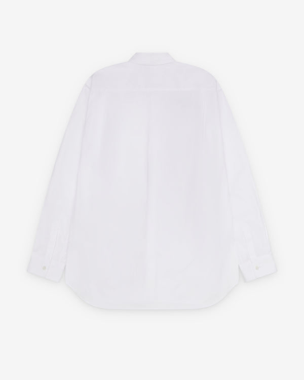 CDG Shirt - Men's Graphic Panel Shirt - (White/Stripe)