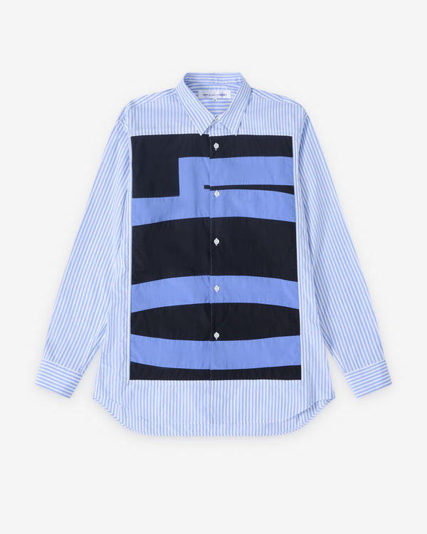 CDG Shirt - Men's Graphic Striped Shirt - (Blue Stripe)