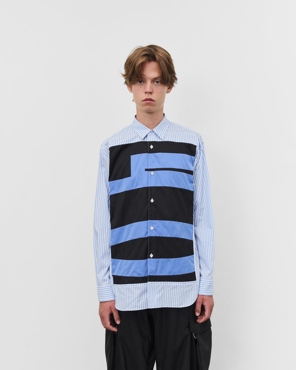 CDG Shirt - Men's Graphic Striped Shirt - (Blue Stripe)