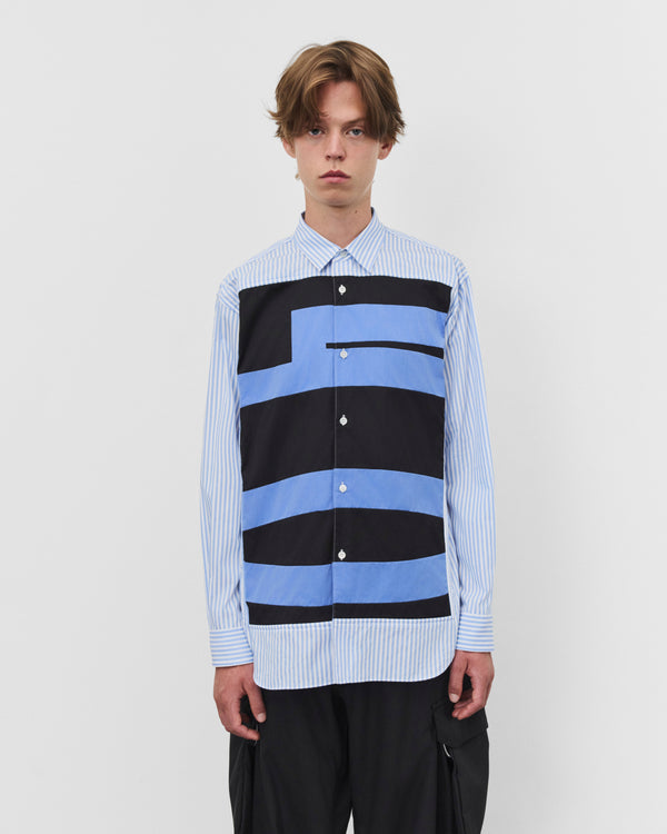 CDG Shirt - Men's Graphic Striped Shirt - (Blue Stripe)