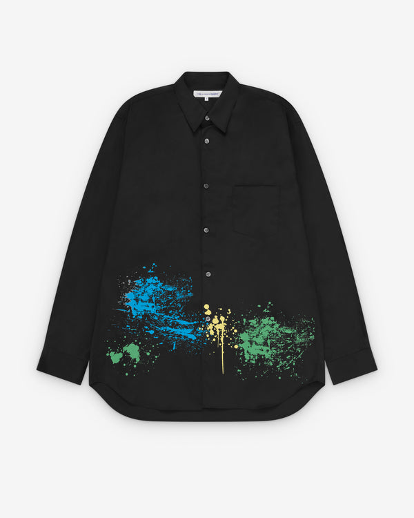 CDG Shirt - Men's Paint Splatter Shirt - (Black)