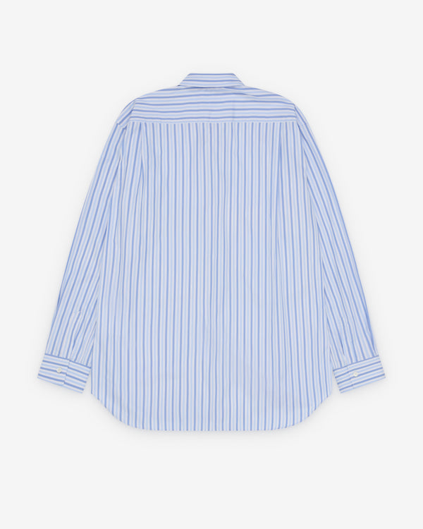 CDG Shirt - Men's Metallic Pocket Stripe Shirt - (Stripe/Gold)