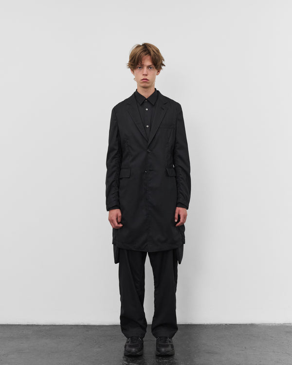 CDG Shirt - Men's Single Breasted Herringbone Jacket - (Black/Navy)