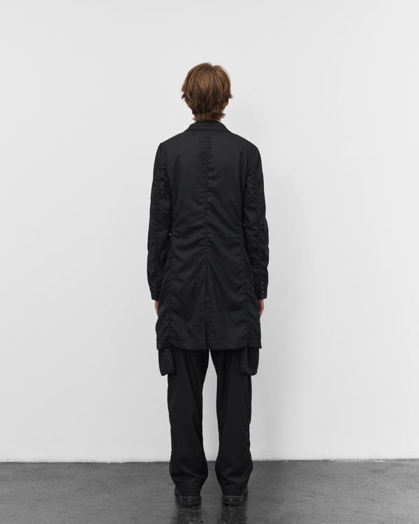CDG Shirt - Men's Single Breasted Herringbone Jacket - (Black/Navy)