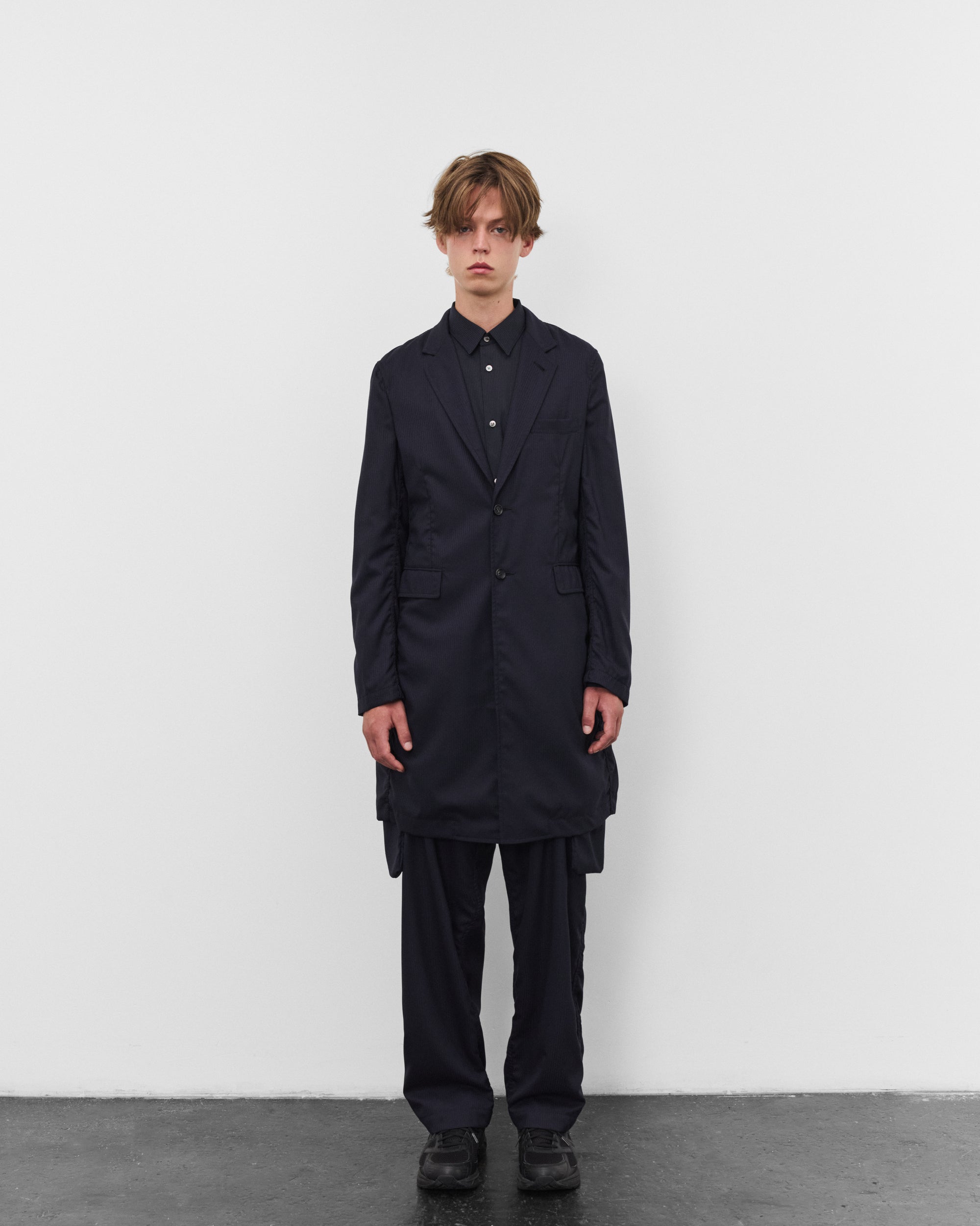 CDG Shirt: Men's Pinstripe Shirt (Navy)