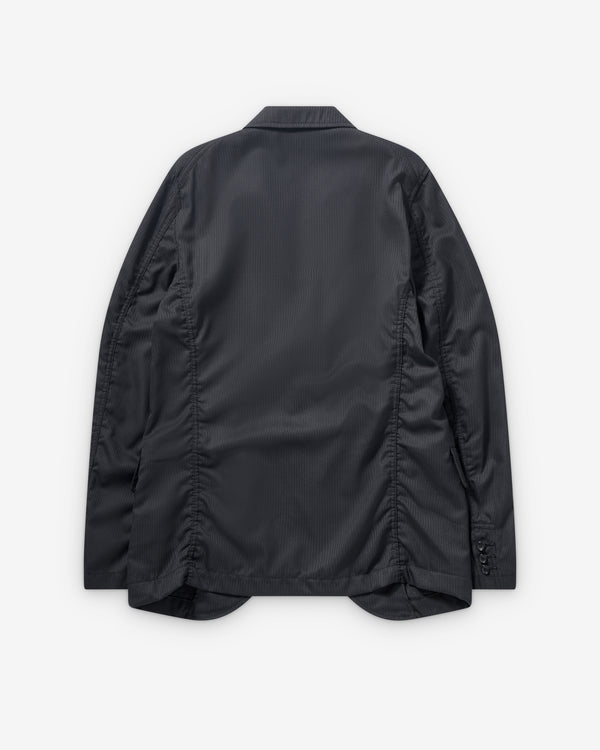 CDG Shirt - Men's Single Breasted Herringbone Blazer - (Black/Navy)