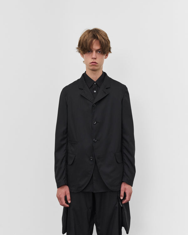 CDG Shirt - Men's Single Breasted Herringbone Blazer - (Black/Navy)