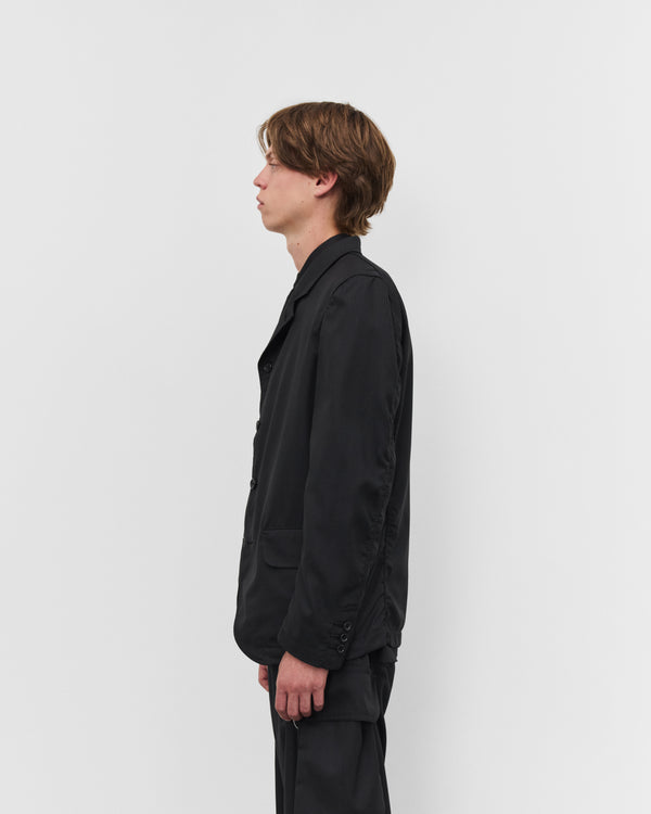 CDG Shirt - Men's Single Breasted Herringbone Blazer - (Black/Navy)
