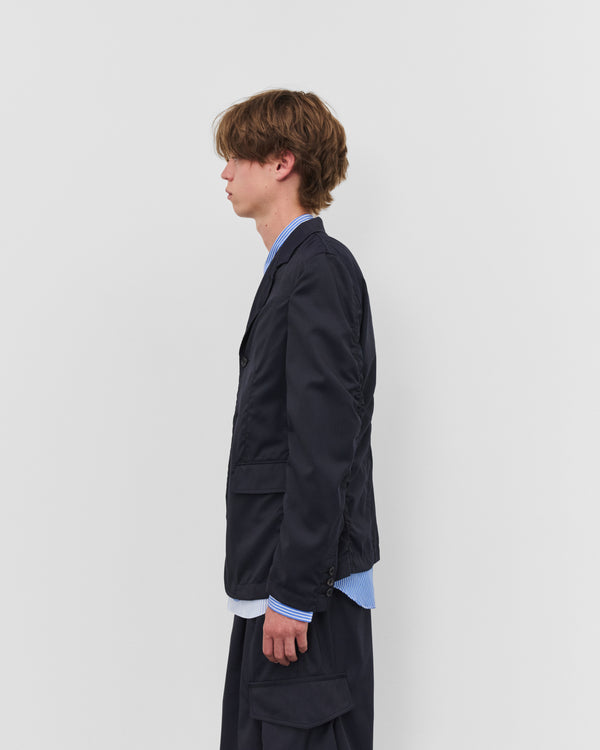 CDG Shirt - Men's Single Breasted Pinstripe Blazer - (Navy)