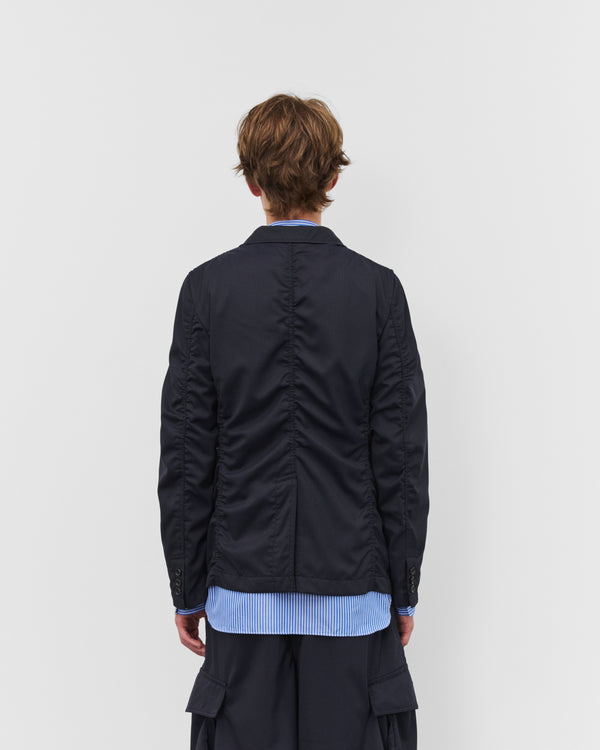 CDG Shirt - Men's Single Breasted Pinstripe Blazer - (Navy)