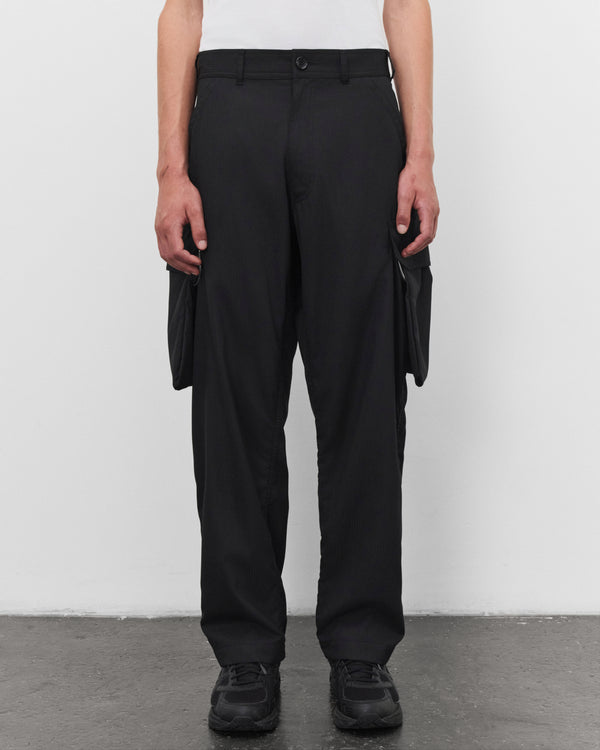 CDG Shirt - Men's Herringbone Cargo Trousers - (Black)