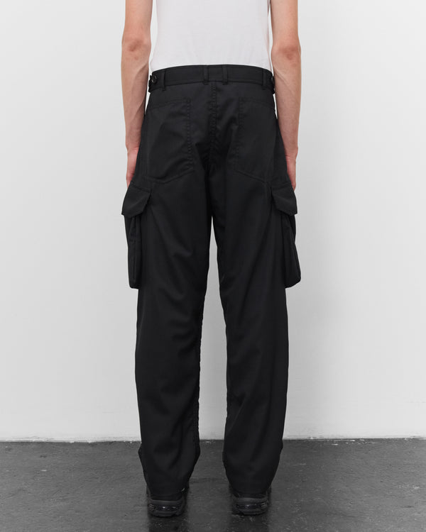 CDG Shirt - Men's Herringbone Cargo Trousers - (Black)