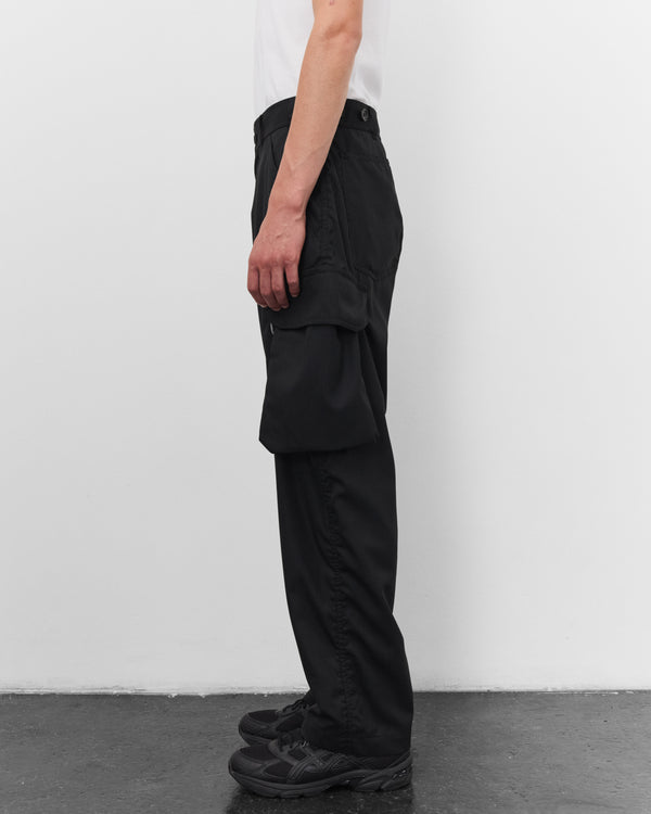 CDG Shirt - Men's Herringbone Cargo Trousers - (Black)