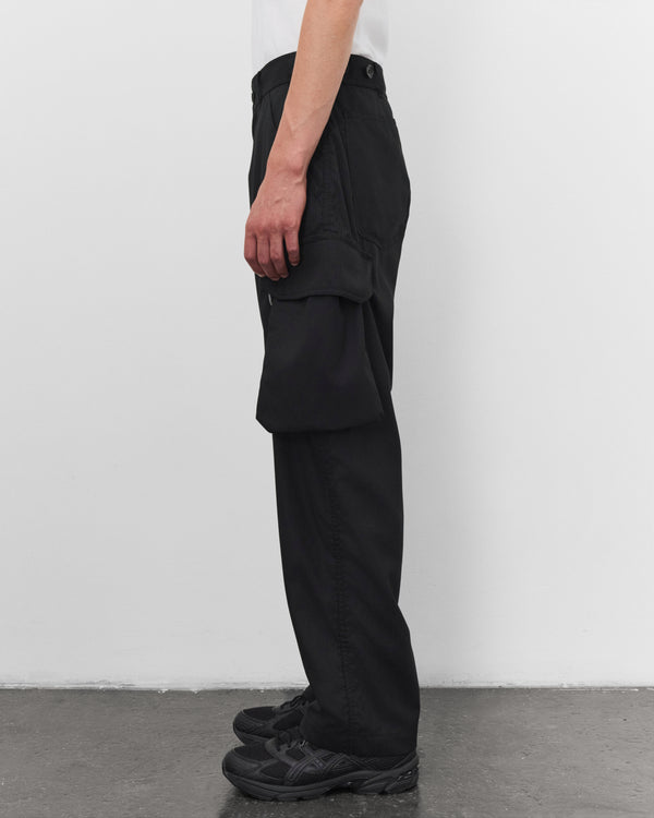 CDG Shirt - Men's Herringbone Cargo Trousers - (Black)