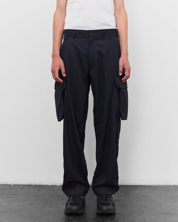 CDG Shirt - Men's Herringbone Cargo Trousers - (Navy)