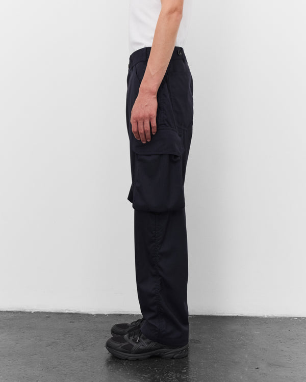 CDG Shirt - Men's Herringbone Cargo Trousers - (Navy)