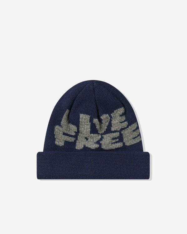 CDG Shirt - Live Free Jacquard Beanie - (Navy)