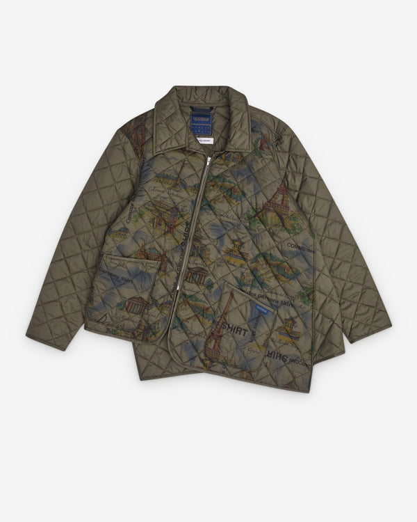 CDG Shirt - Men’s Lavenham Bias Quilted Jacket - (Dark Khaki)