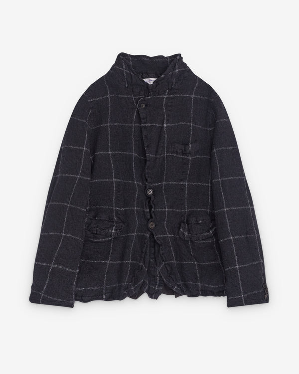CDG Shirt - Men's Window Pane Check Jacket - (Navy)