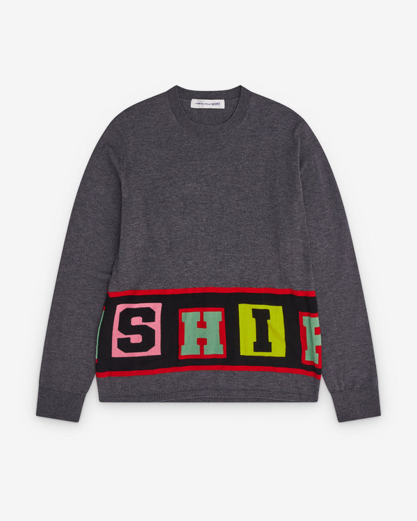 CDG Shirt - Men's Knitted Sweater - (Grey)