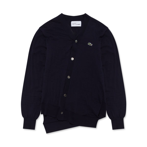 CDG Shirt - Lacoste Knit Cardigan - (Navy)