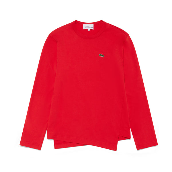 CDG Shirt - Lacoste Men's Long Sleeve T-Shirt - (Red)