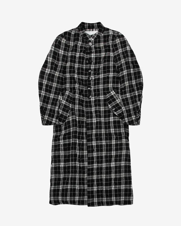 tao - Women's Tartan Check Coat - (Black/White)