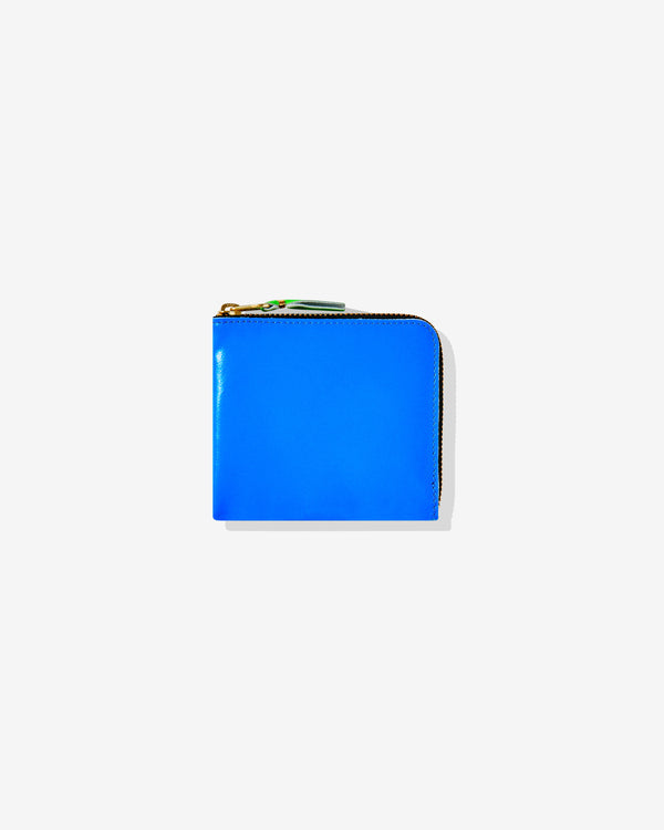CDG Wallet - Super Fluo Zip Around Wallet - (Blue/Orange SA3100SF)