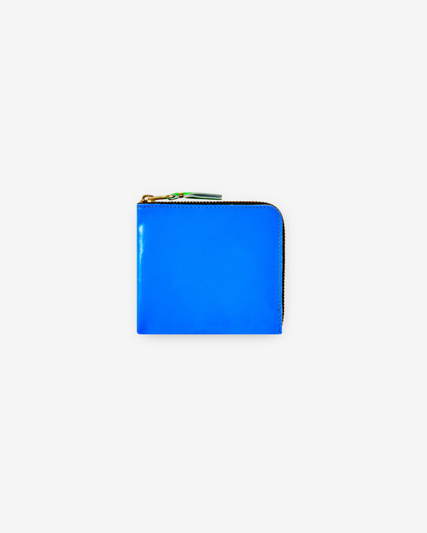 CDG Wallet - Super Fluo Zip Around Wallet - (Blue/Orange SA3100SF)