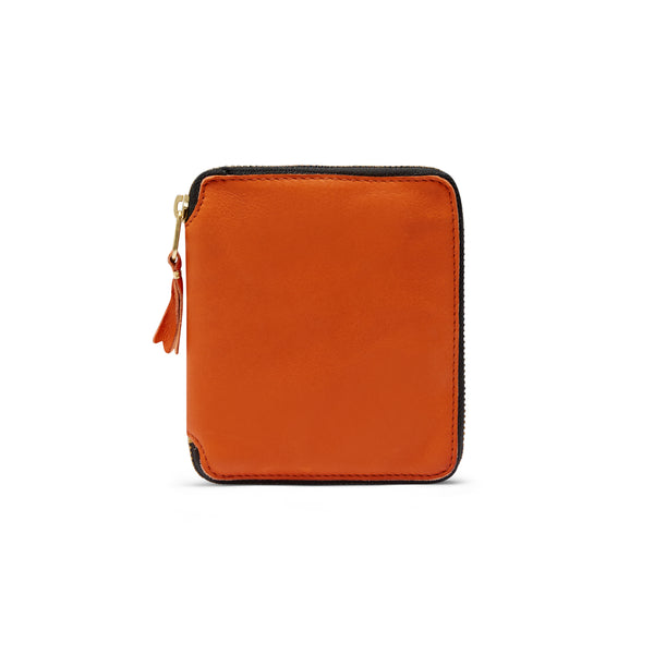 CDG Wallet - Washed Full Zip Around Wallet - (Burnt Orange)