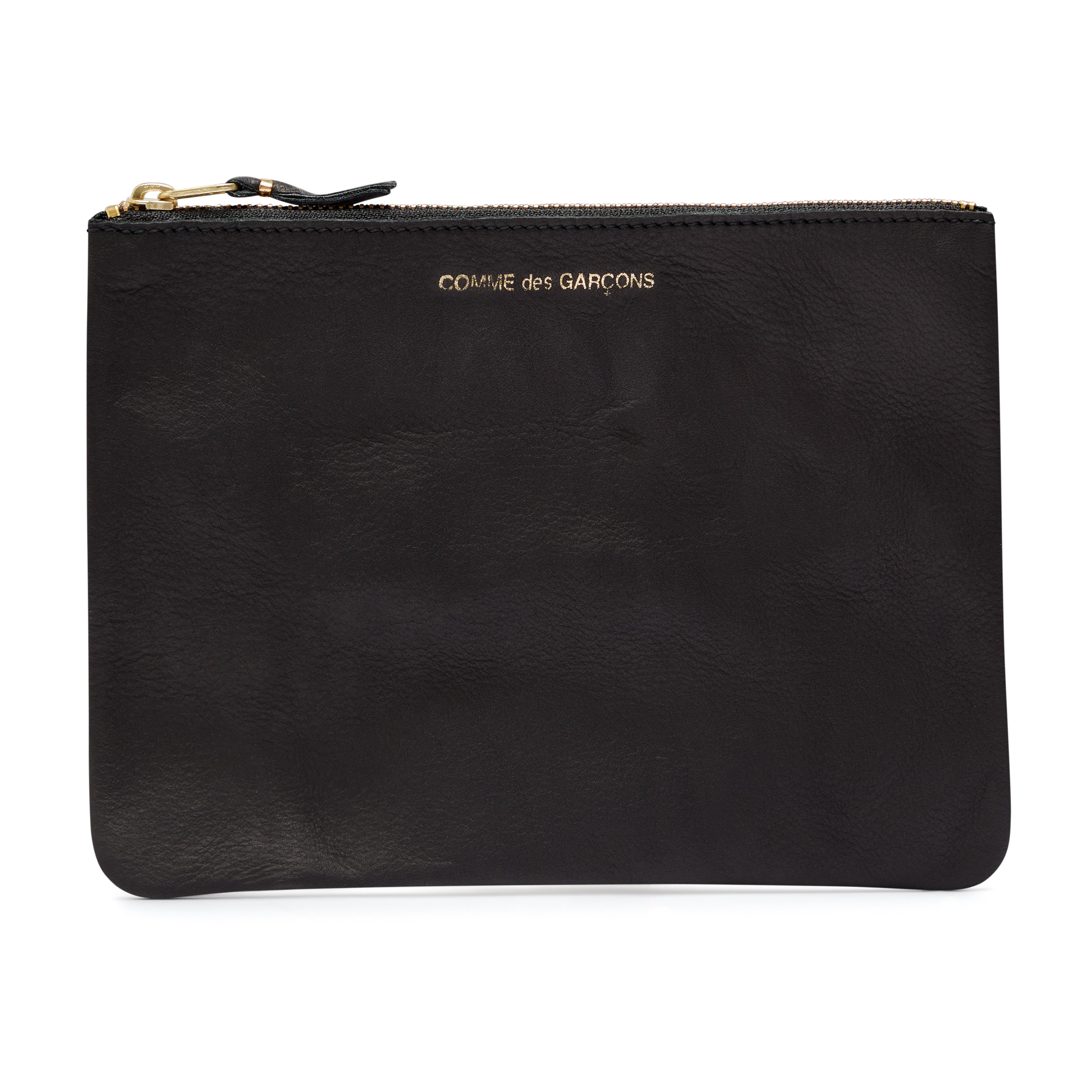 CDG Wallet: Washed Zip Pouch (Black) | DSMNY E-SHOP