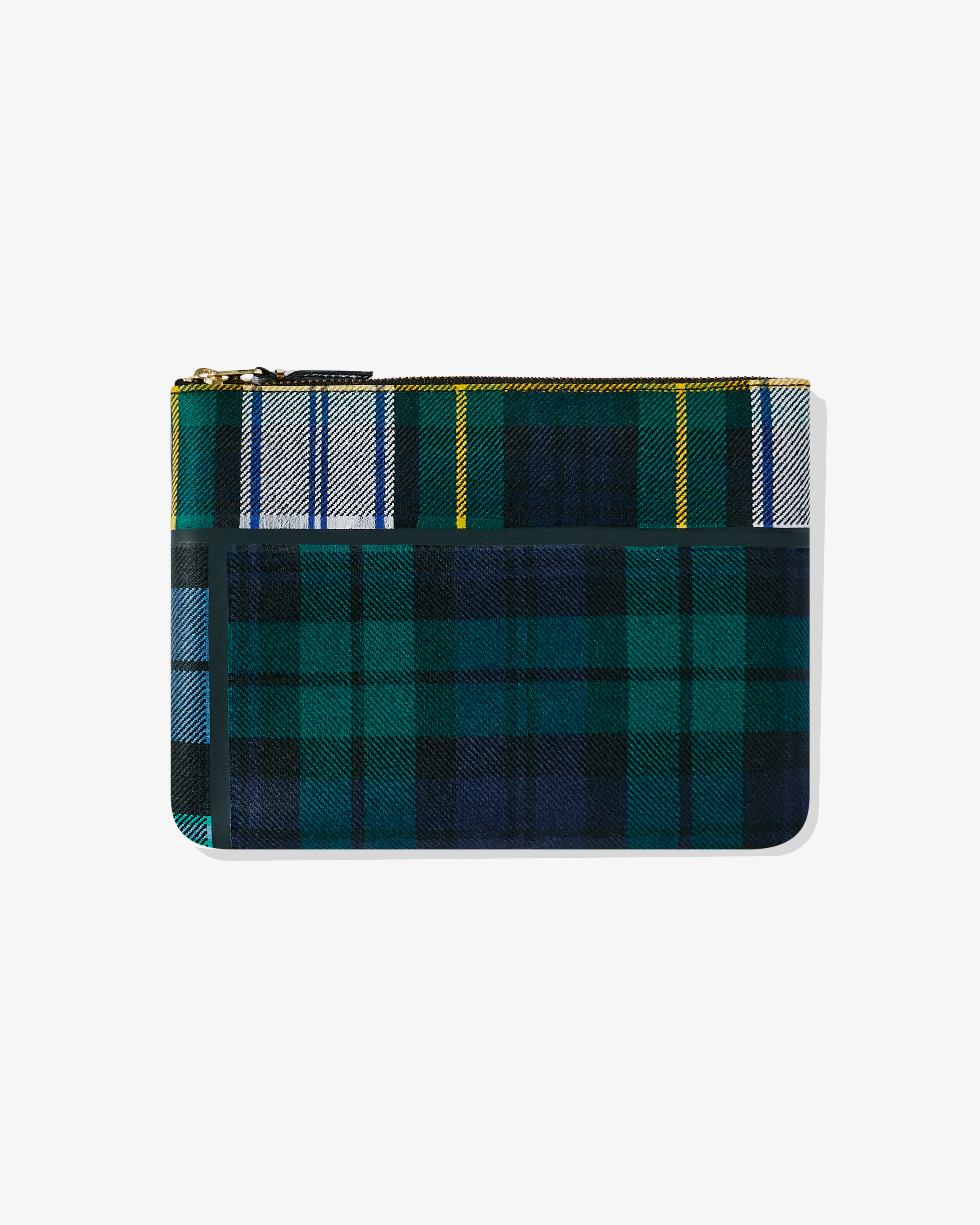 小物 COMME des GARCONS TARTANPATCHWORK WALLET CDG Wallet: Tartan Patchwork Zip Pouch (Green SA5100TP) | DSMNY E-SHOP