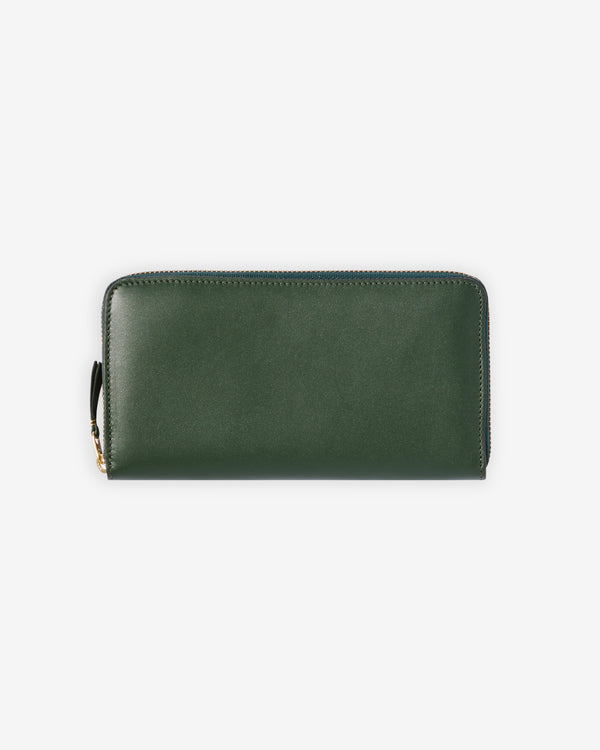 CDG Wallet - Classic Leather Zip Around Wallet - (Bottle Green SA0111)