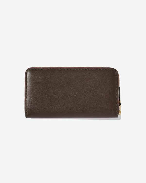 CDG Wallet - Classic Leather Zip Around Wallet - (Brown SA0111)