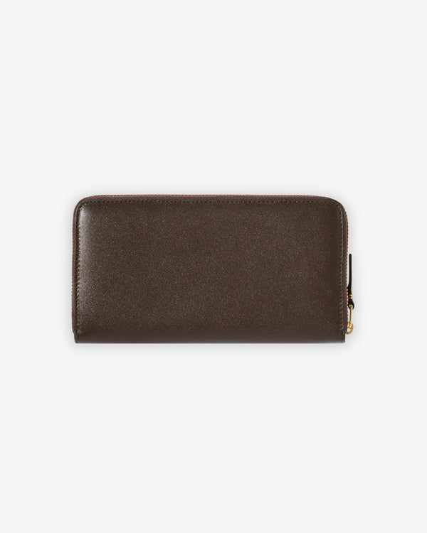 CDG Wallet - Classic Leather Zip Around Wallet - (Brown SA0111)
