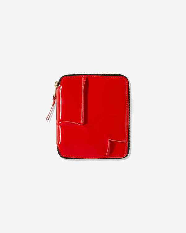 CDG Wallet - Reversed Hem Full Zip Around Wallet - (Red) SA2100RH