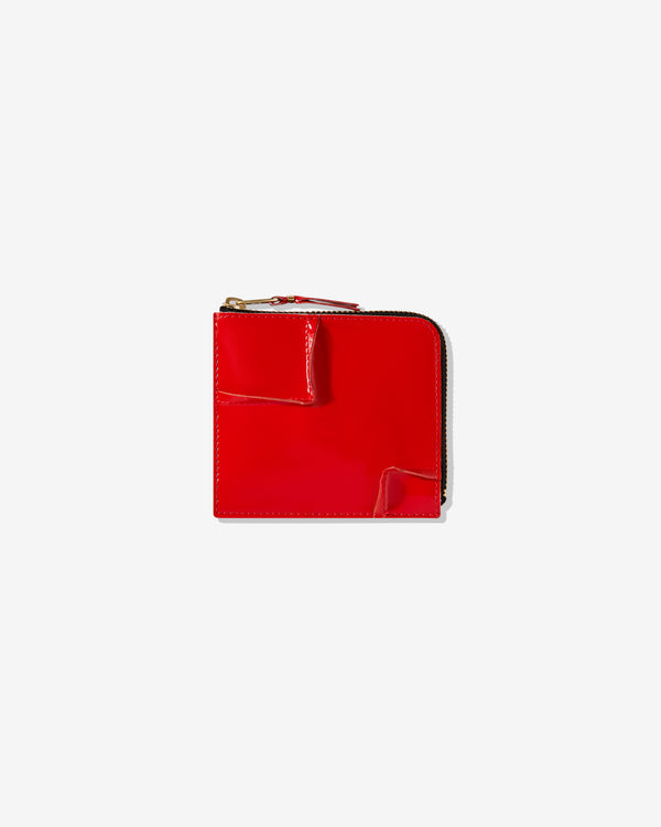 CDG Wallet - Reversed Hem Zip Around Wallet - (Red) SA3100RH