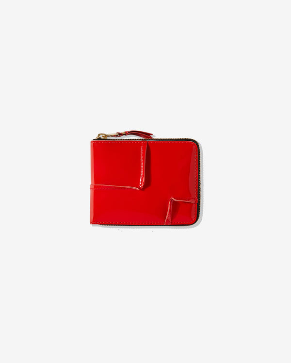 CDG Wallet - Reversed Hem Full Zip Around Wallet - (Red) SA7100RH