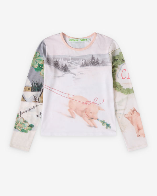 Chopova Lowena - Women's Snowy Pig Fitted Jersey Top - (Multi)