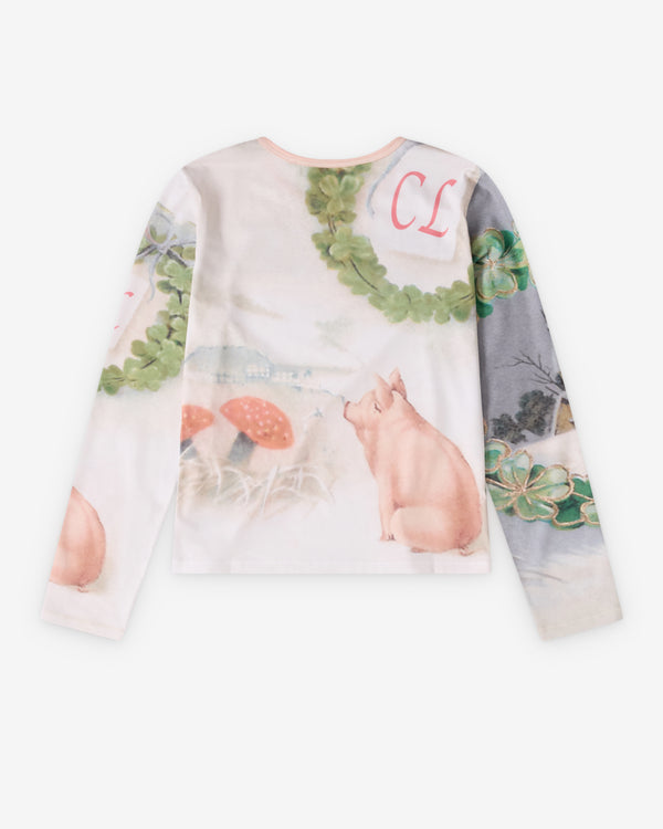 Chopova Lowena - Women's Snowy Pig Fitted Jersey Top - (Multi)