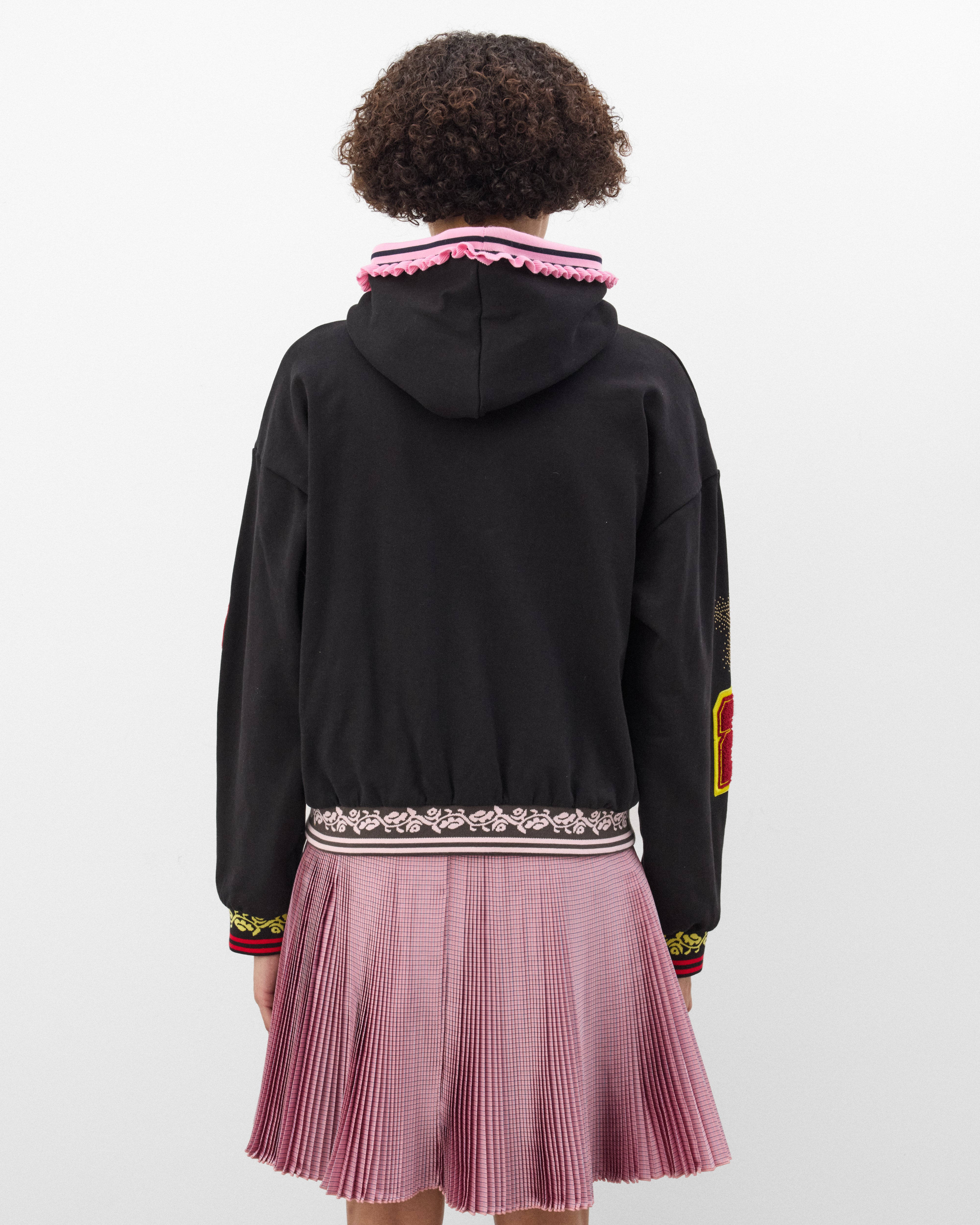 Chopova Lowena: Women's Wolfpack Hoodie (Black/Multi) | DSMNY E-SHOP