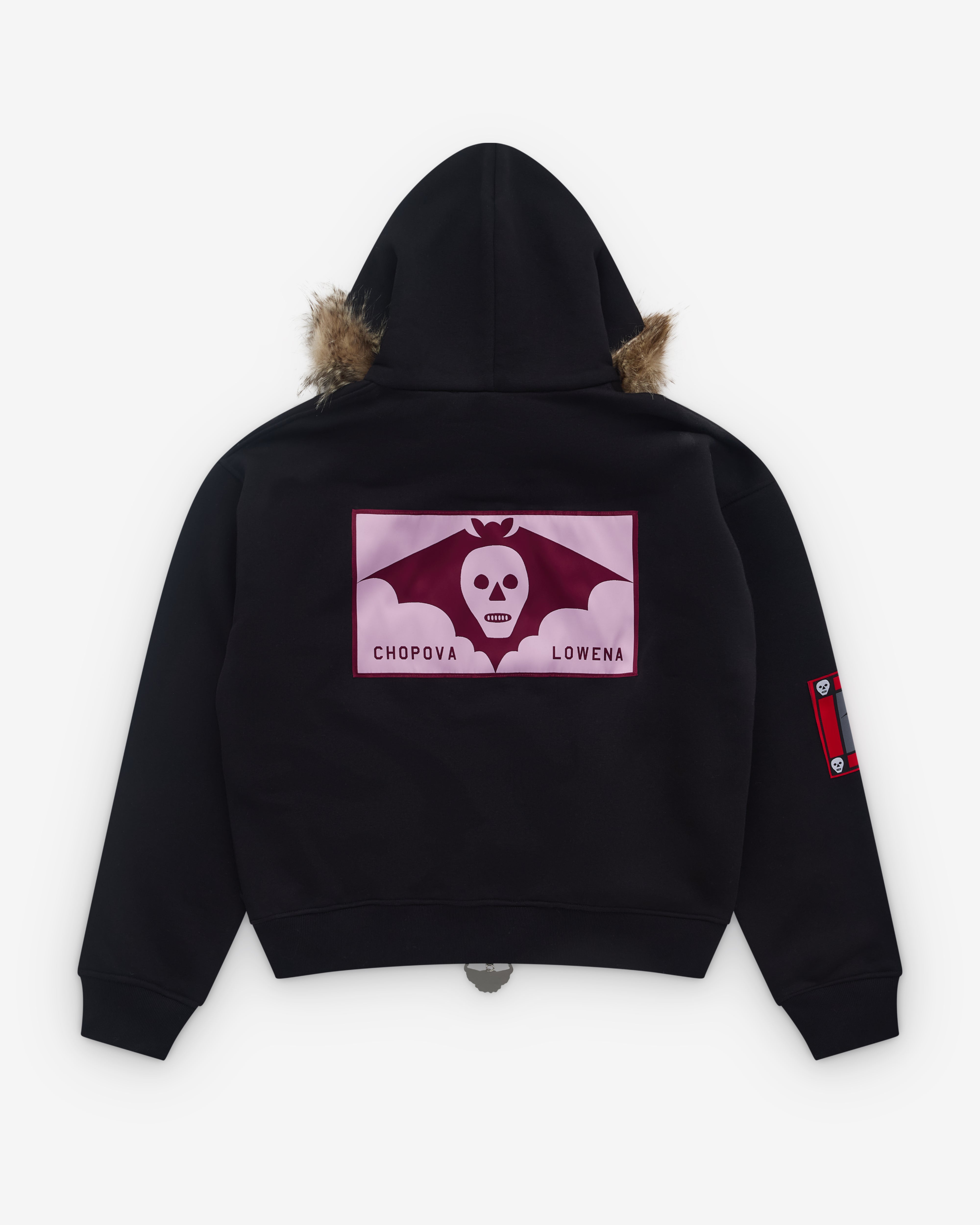 Chopova Lowena: Women's Full Zip Hoodie (Black) | DSMNY E-SHOP